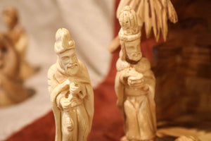 Intricate Olive Wood Nativity